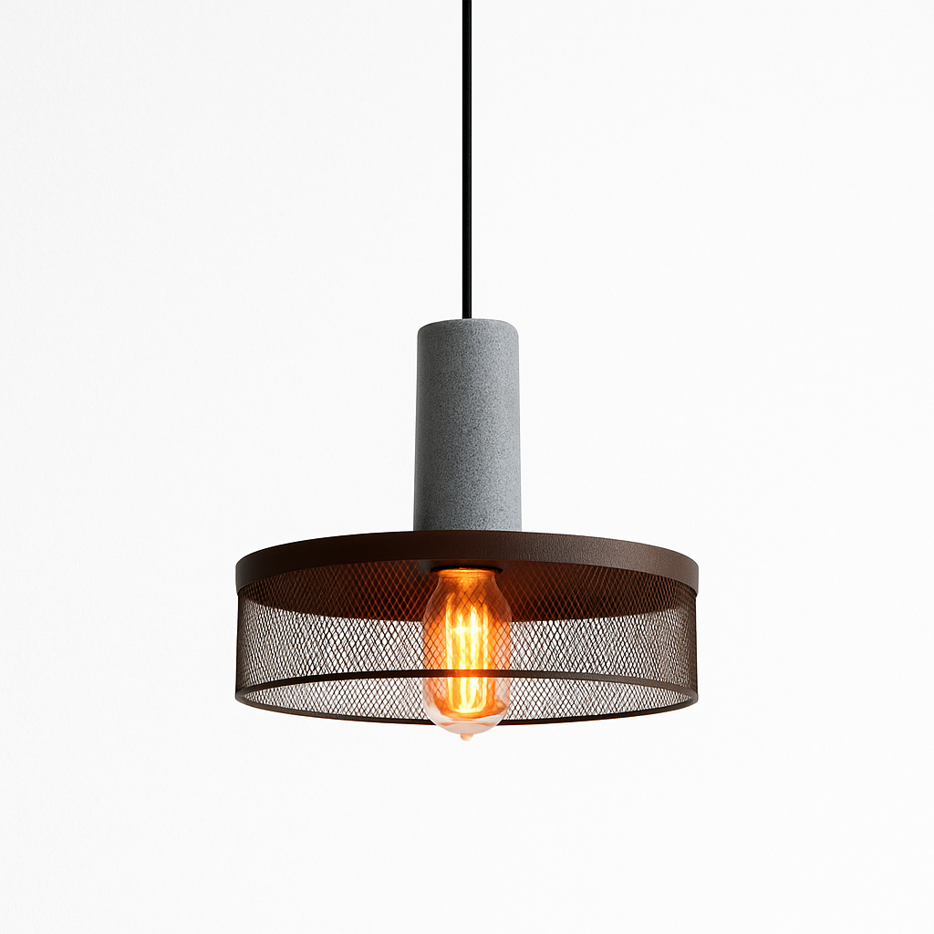 Suspension en ciment style américain vintage pour loft café bar restaurant - vue 4 sur 10