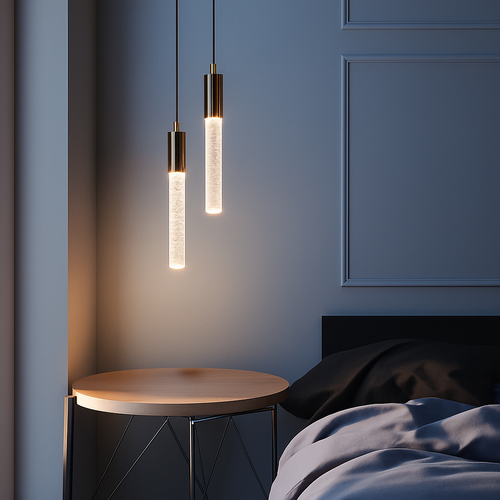 Suspension en cristal moderne à LED - vue 3 sur 9