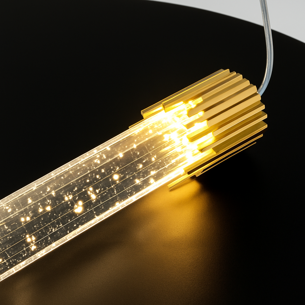 Suspension en cristal moderne à LED - vue 4 sur 9