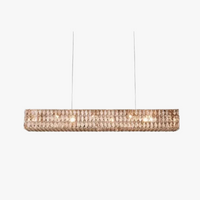 suspension en cristal rétro avec éclairage led élégant