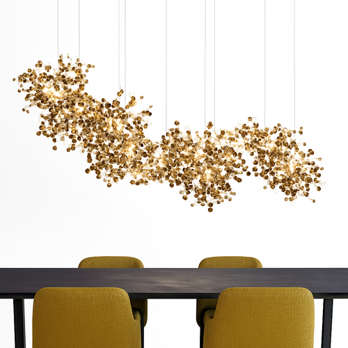 suspension en feuille d'acier inoxydable faites à la main - vue 4 sur 5