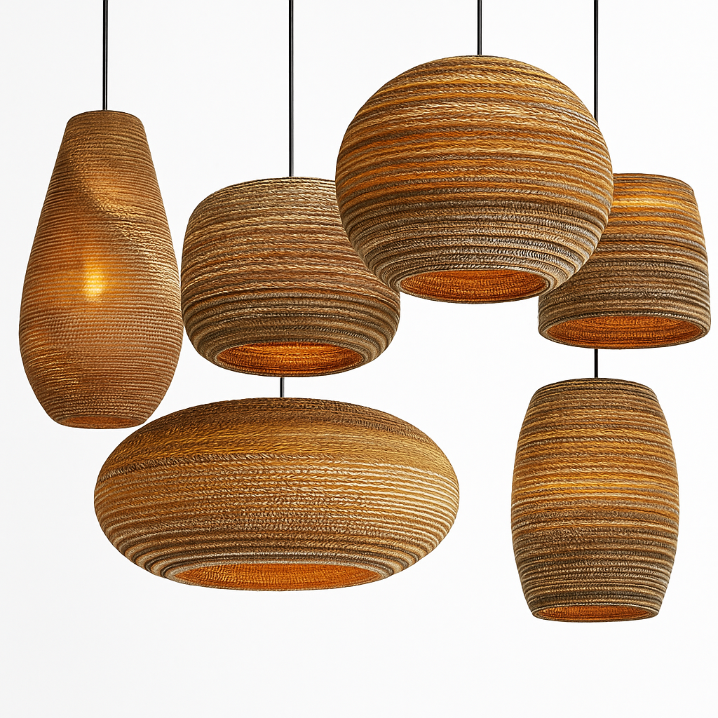 Suspension en papier carton (différentes formes) - vue 3 sur 17