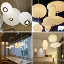 suspension en soie design pour éclairage intérieur moderne