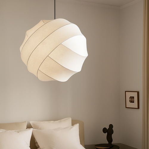 suspension en soie wabi sabi design nordique moderne pour décoration intérieure - vue 2 sur 7
