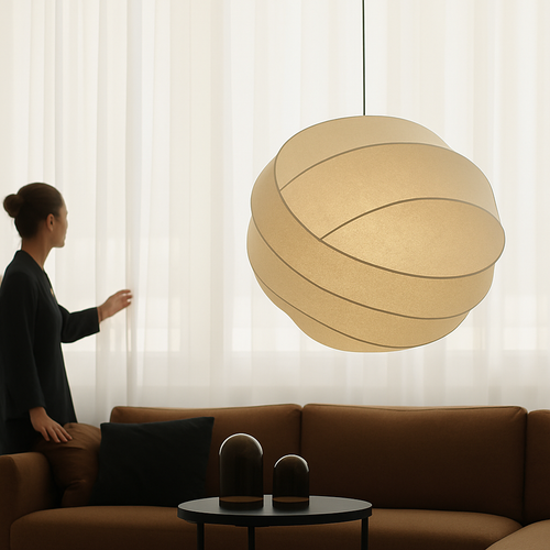 suspension en soie wabi sabi design nordique moderne pour décoration intérieure - vue 3 sur 7