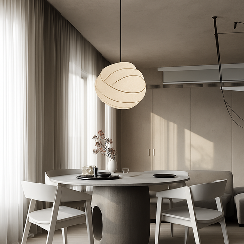 suspension en soie wabi sabi design nordique moderne pour décoration intérieure - vue 4 sur 7