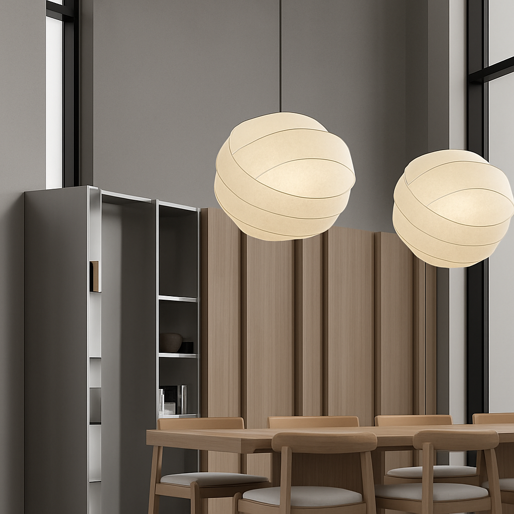 suspension en soie wabi sabi design nordique moderne pour décoration intérieure - vue 5 sur 7