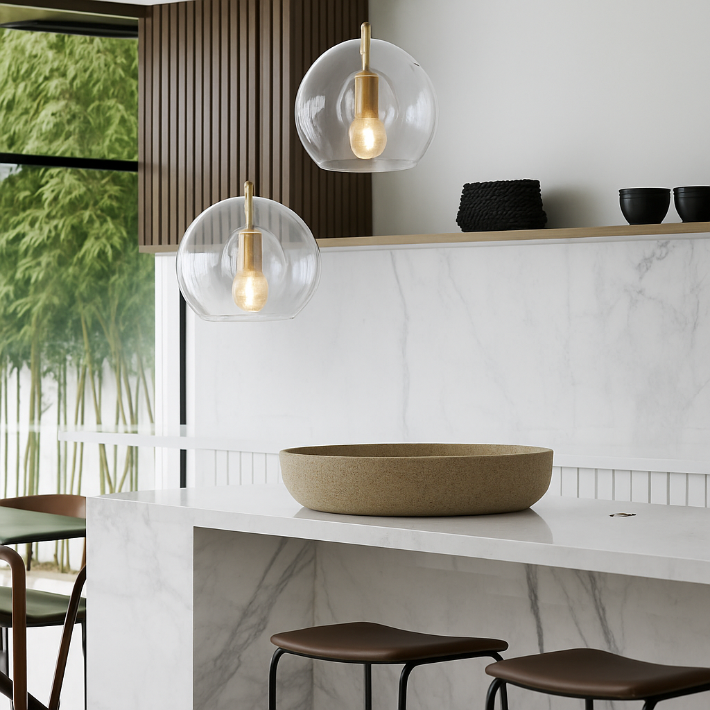 Suspension en verre au design industriel Simple et moderne - vue 3 sur 15