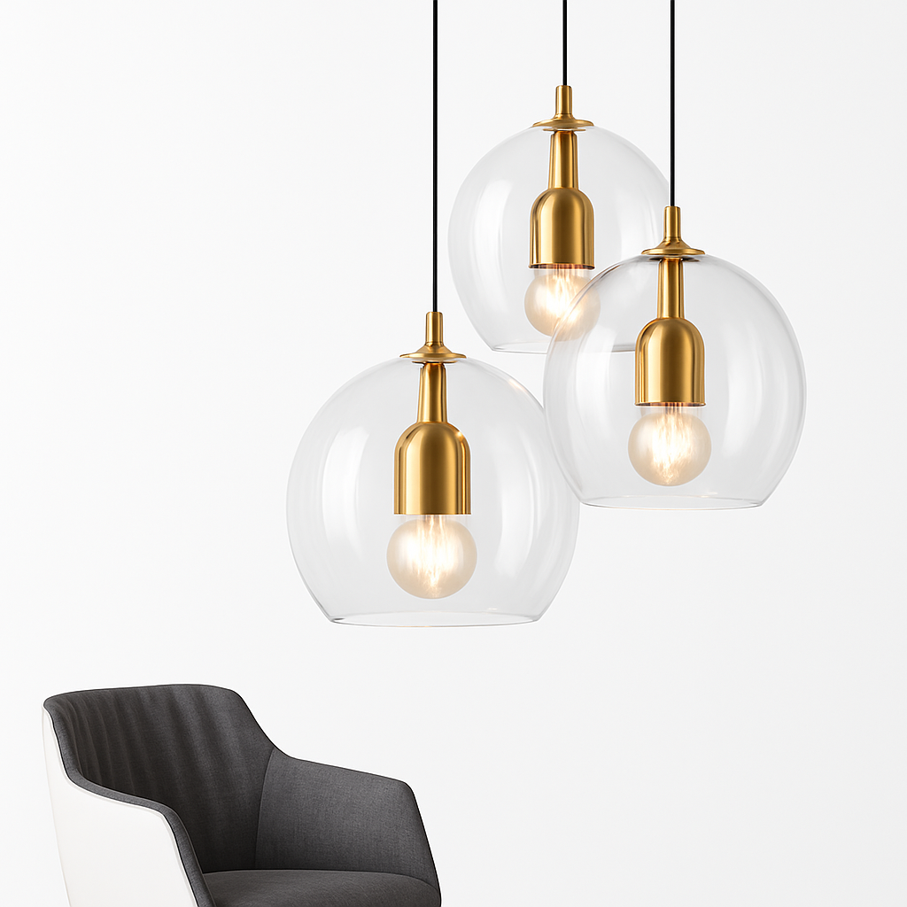 Suspension en verre au design industriel Simple et moderne - vue 4 sur 15
