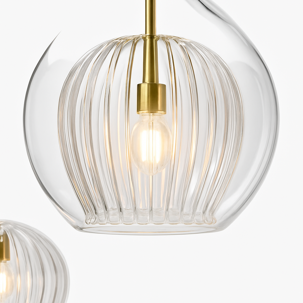 Suspension en verre au design industriel Simple et moderne - vue 6 sur 15