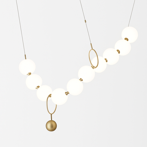 suspension en verre blanc en forme de haricot magique pour intérieur élégant - vue 2 sur 10
