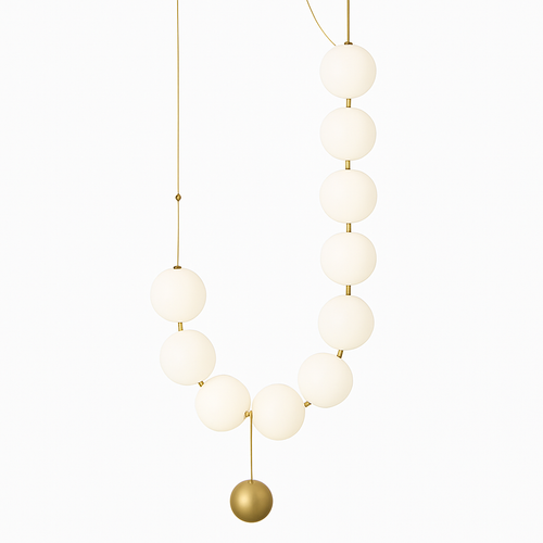 suspension en verre blanc en forme de haricot magique pour intérieur élégant - vue 5 sur 10