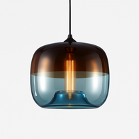 Suspension en verre coloré design à LED Apple