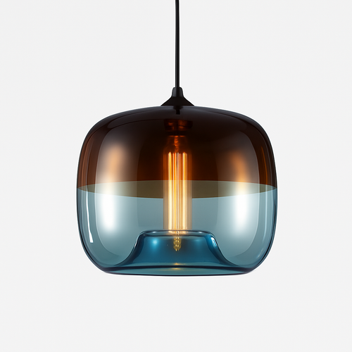 Suspension en verre coloré design à LED Apple