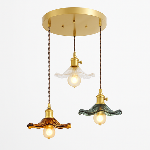 suspension en verre coloré style nordique pour intérieur moderne - vue 9 sur 13
