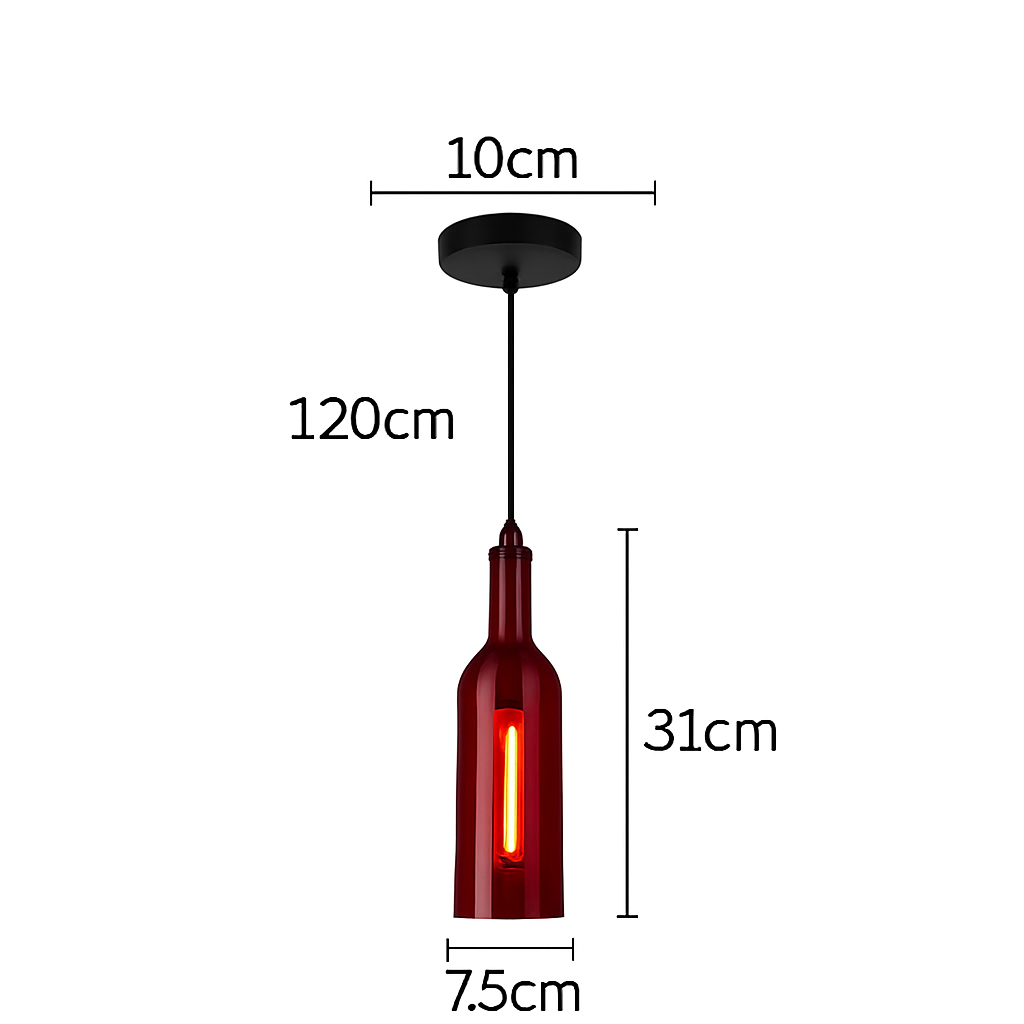 suspension en verre design pour bouteille de vin moderne - vue 12 sur 18