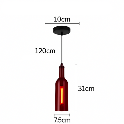 suspension en verre design pour bouteille de vin moderne - vue 13 sur 18