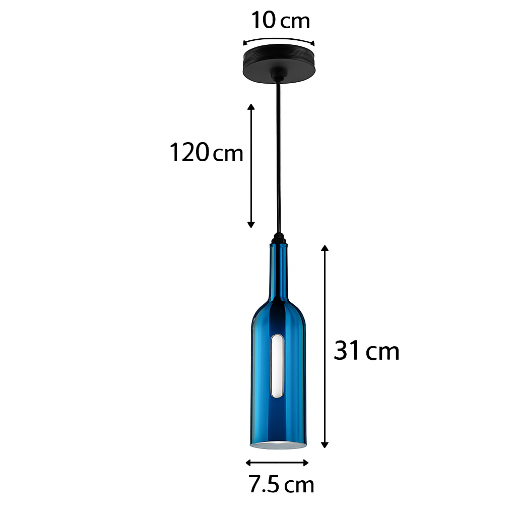 suspension en verre design pour bouteille de vin moderne - vue 13 sur 18