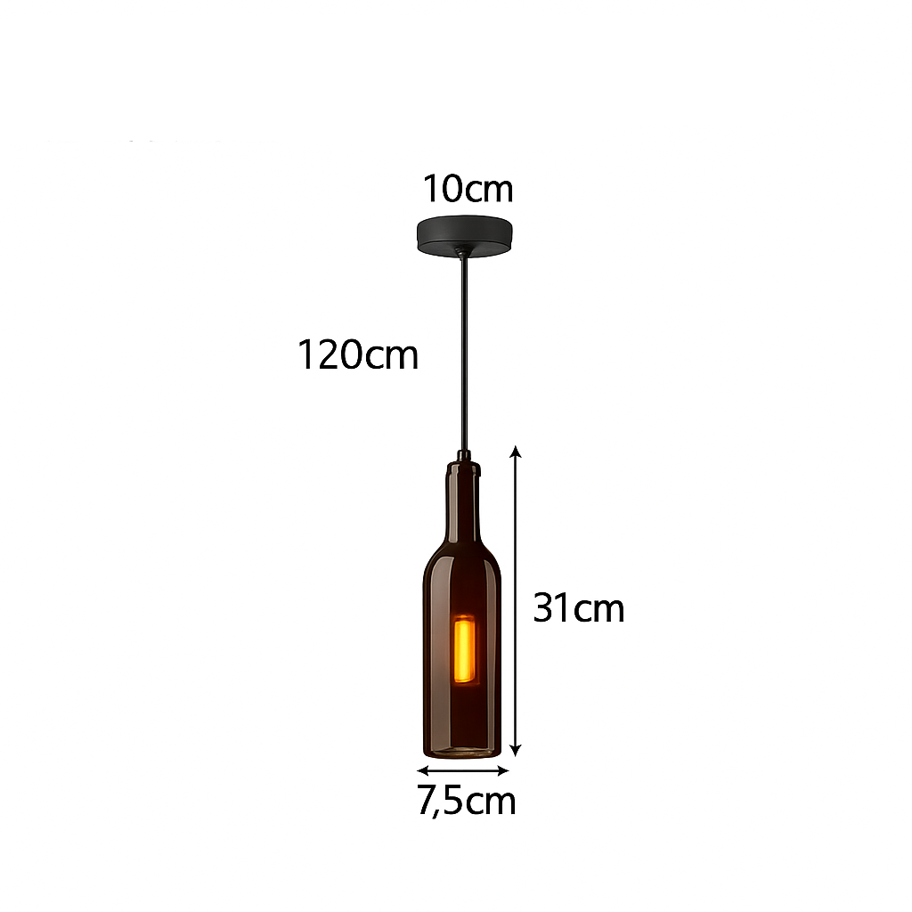 suspension en verre design pour bouteille de vin moderne - vue 14 sur 18