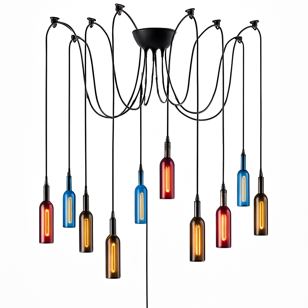 suspension en verre design pour bouteille de vin moderne - vue 15 sur 18