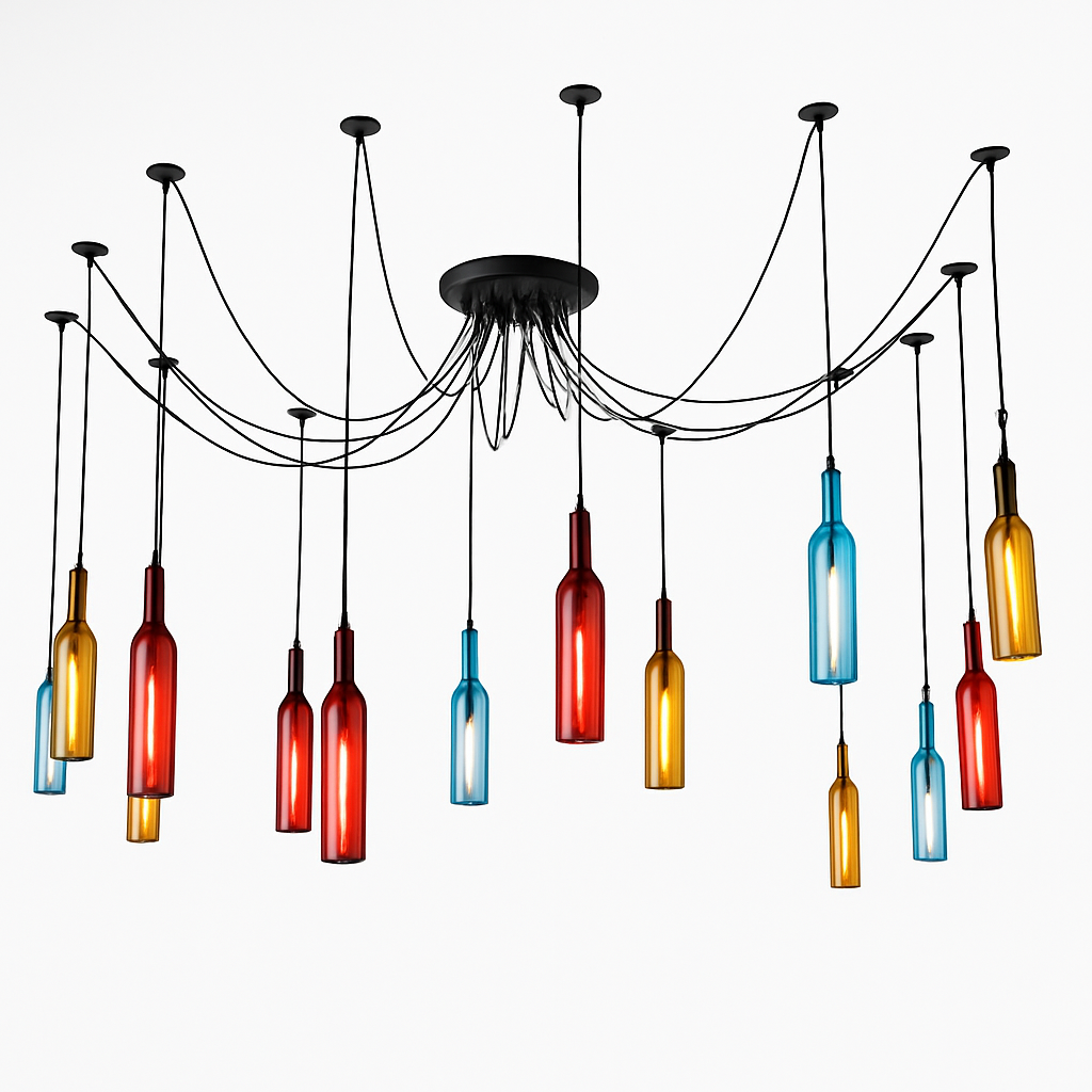 suspension en verre design pour bouteille de vin moderne - vue 17 sur 18