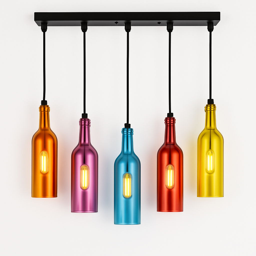 suspension en verre design pour bouteille de vin moderne - vue 6 sur 18