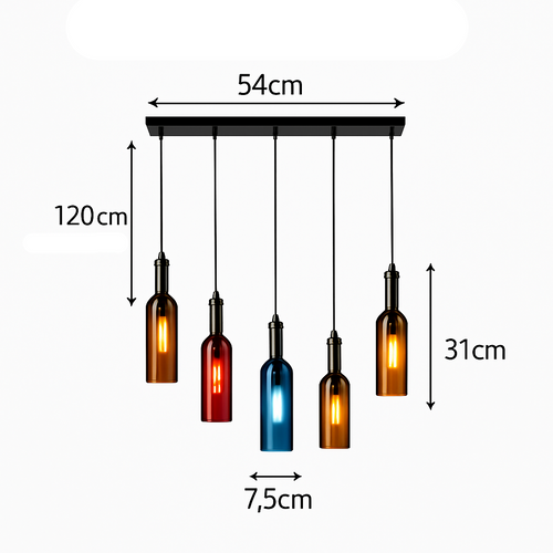 suspension en verre design pour bouteille de vin moderne - vue 11 sur 18