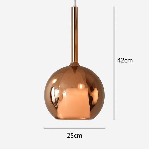 suspension en verre led décoration nordique moderne - vue 12 sur 15