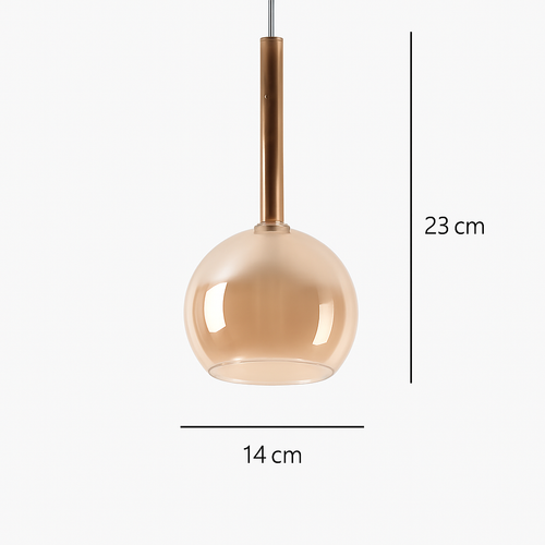 suspension en verre led décoration nordique moderne - vue 13 sur 15