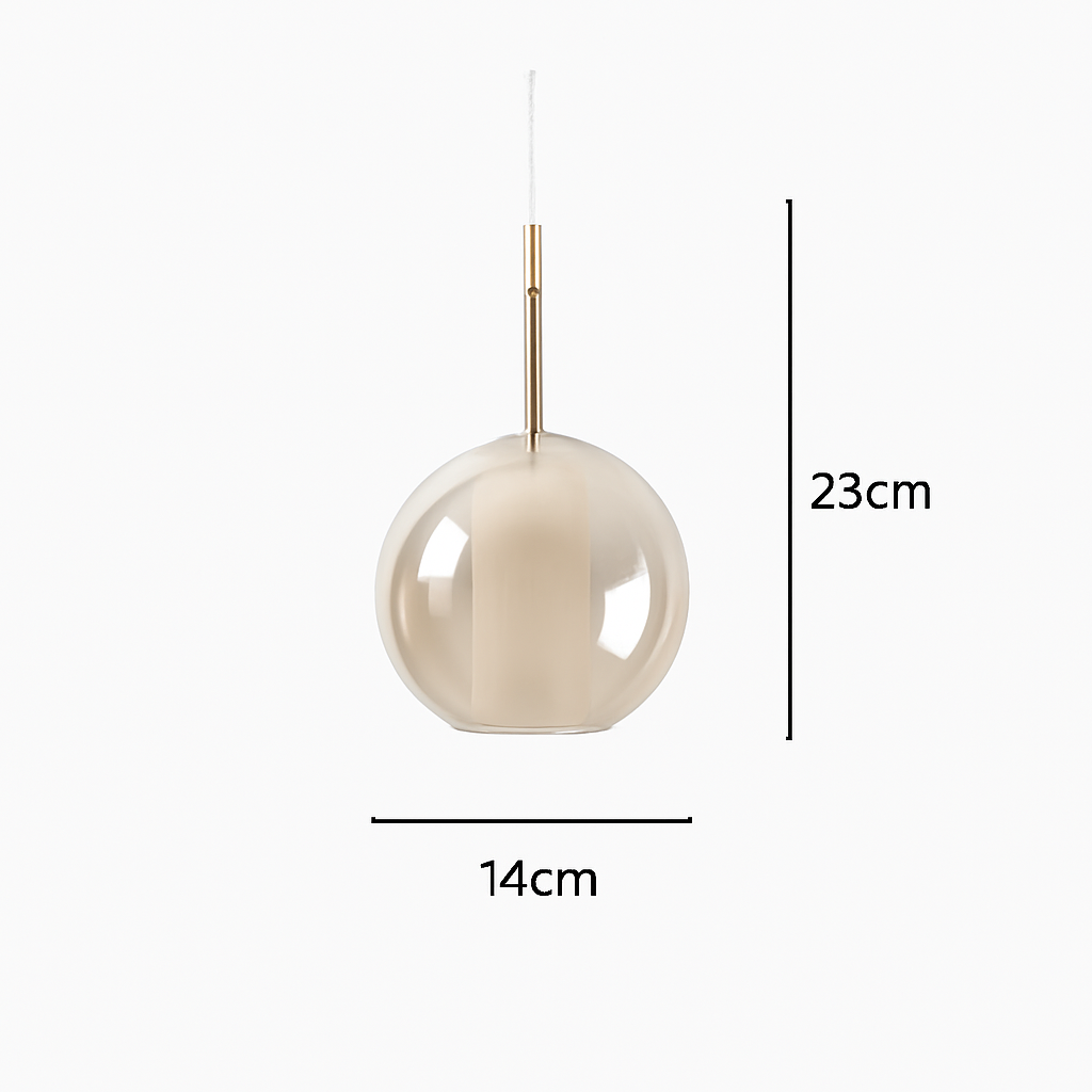 suspension en verre led décoration nordique moderne - vue 13 sur 15