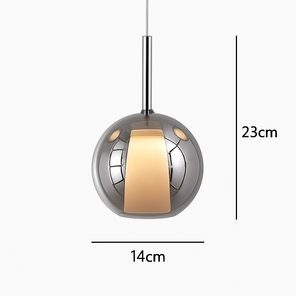 suspension en verre led décoration nordique moderne - vue 15 sur 15