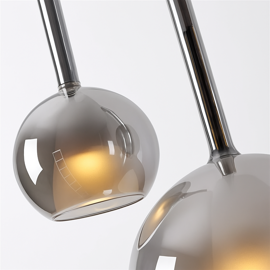 suspension en verre led décoration nordique moderne - vue 3 sur 15