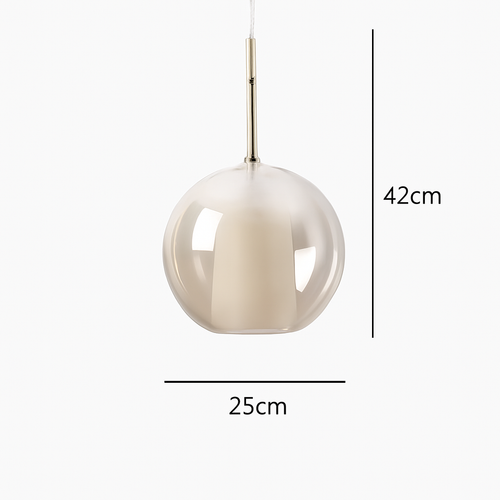 suspension en verre led décoration nordique moderne - vue 7 sur 15