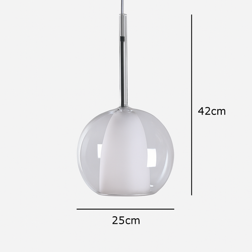 suspension en verre led décoration nordique moderne - vue 8 sur 15