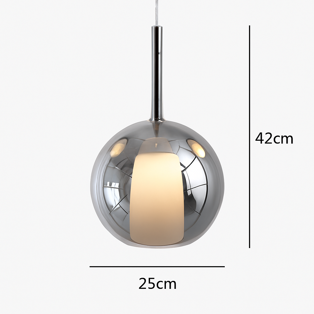 suspension en verre led décoration nordique moderne - vue 8 sur 15