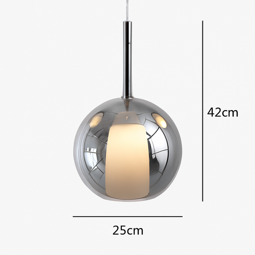 suspension en verre led décoration nordique moderne - vue 9 sur 15