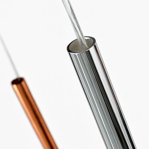 Suspension en verre LED pour cuisine île salon gris intérieur décor - vue 6 sur 10