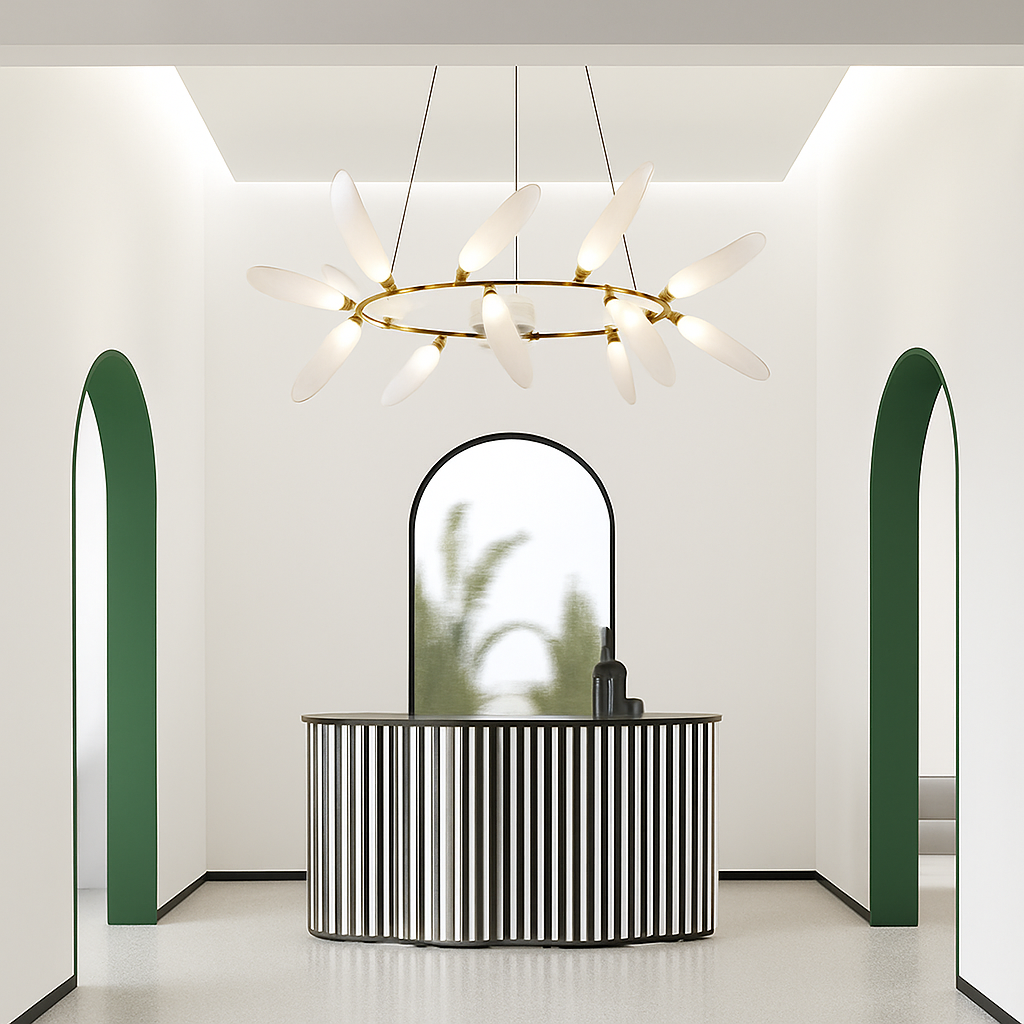 suspension en verre moderne pour décoration intérieure élégante - vue 3 sur 12