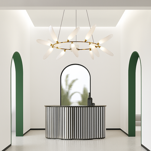 suspension en verre moderne pour décoration intérieure élégante - vue 4 sur 12