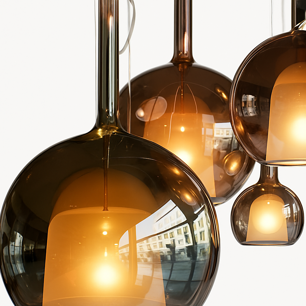 suspension en verre moderne pour un éclairage décoratif intérieur - vue 5 sur 10