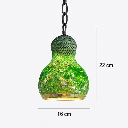 suspension en verre mosaïque bonhomme de neige artisanale asiatique boho - vue 13 sur 13