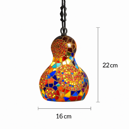 suspension en verre mosaïque bonhomme de neige artisanale asiatique boho