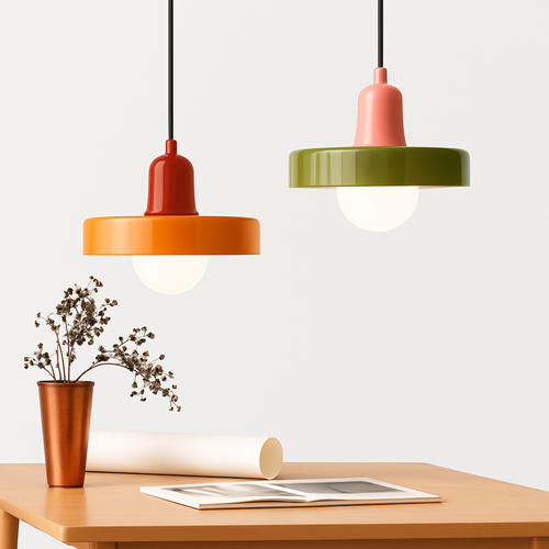 Suspension en verre nordique couleur bonbon - vue 6 sur 12