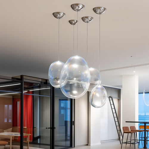 suspension en verre nordique pour décoration intérieure élégante - vue 4 sur 10