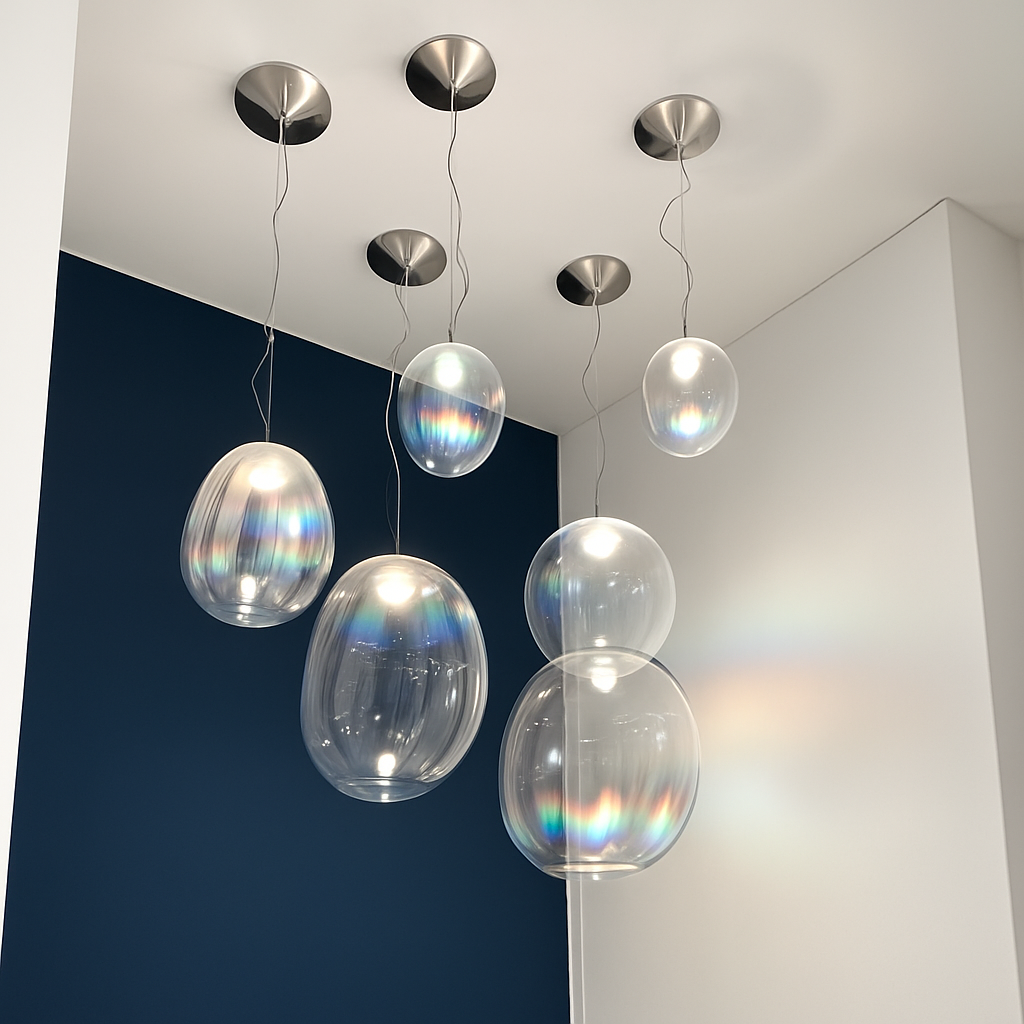 suspension en verre nordique pour décoration intérieure élégante - vue 5 sur 10