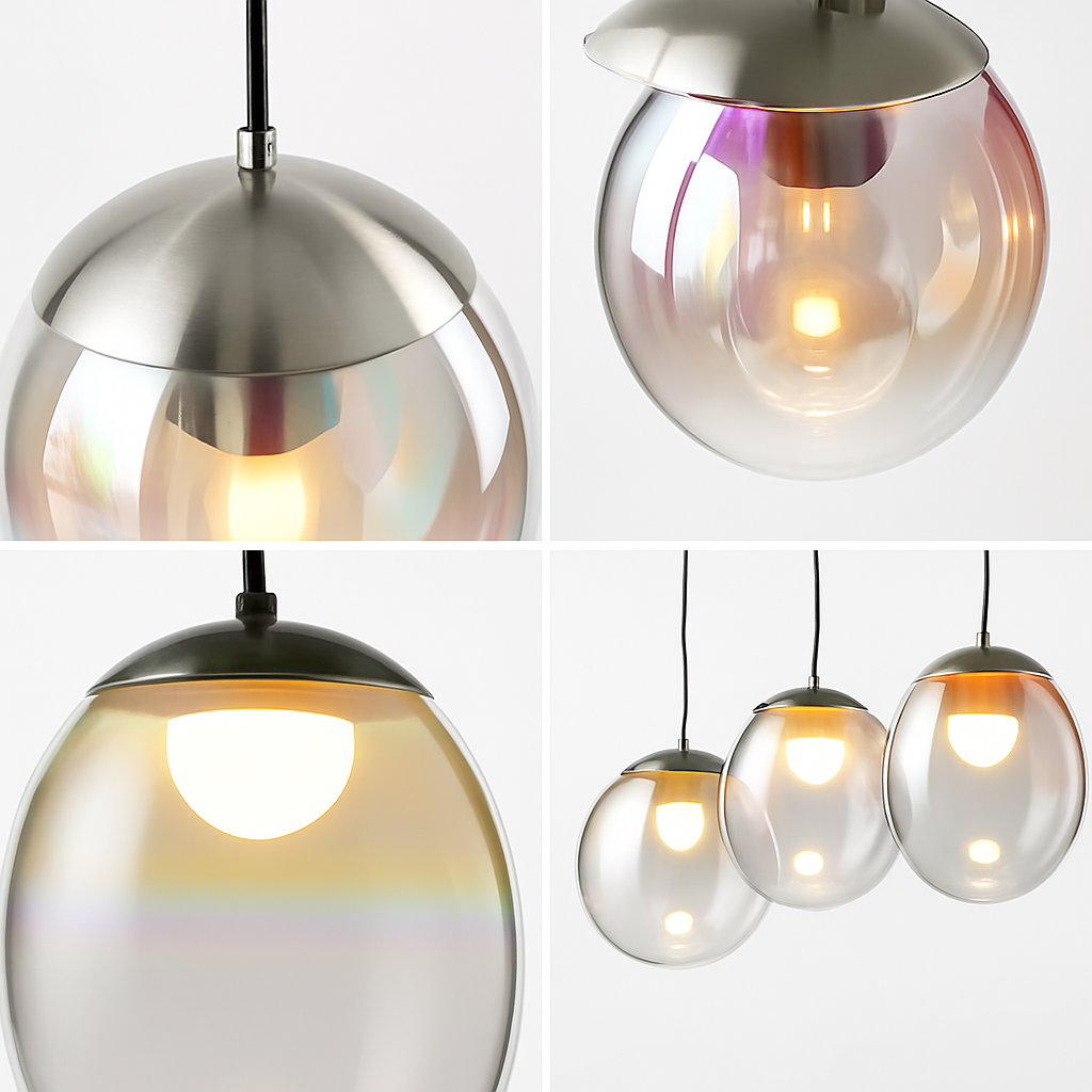 suspension en verre nordique pour décoration intérieure élégante - vue 6 sur 10
