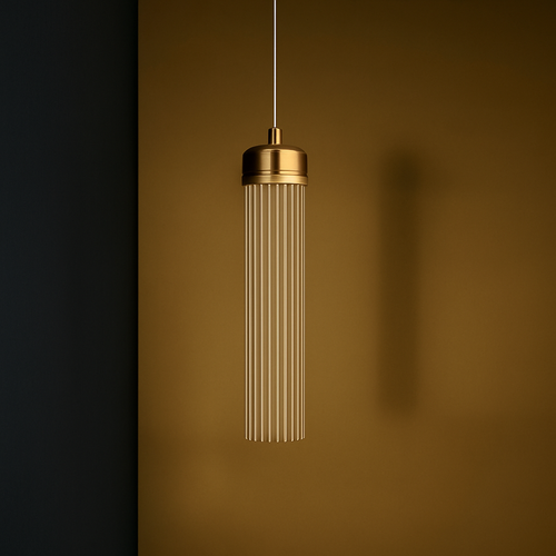 suspension en verre rayé style post-moderne pour décoration créative - vue 3 sur 10