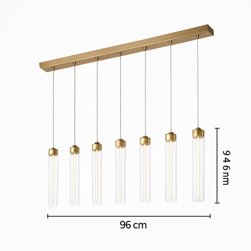 suspension en verre rayé style post-moderne pour décoration créative - vue 8 sur 10
