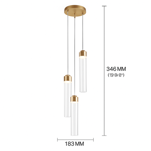suspension en verre rayé style post-moderne pour décoration créative