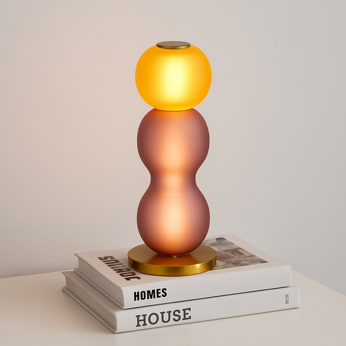 Suspension en verre scandinave Abat-jour coloré minimal chevet petite lumière suspendue chambre design éclairage de salle à manger - vue 6 sur 21